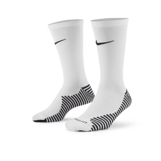 Nike Squad Crew Sock - White Socks Small (1Y-4Y) White/Black - Third Coast Soccer