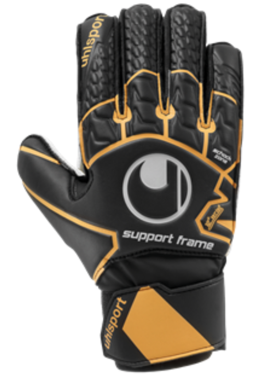 Uhlsport Soft Resist Sf Goalkeeper Glove - Black/Fluorescent Orange/White Goalkeeper Size 11  - Third Coast Soccer