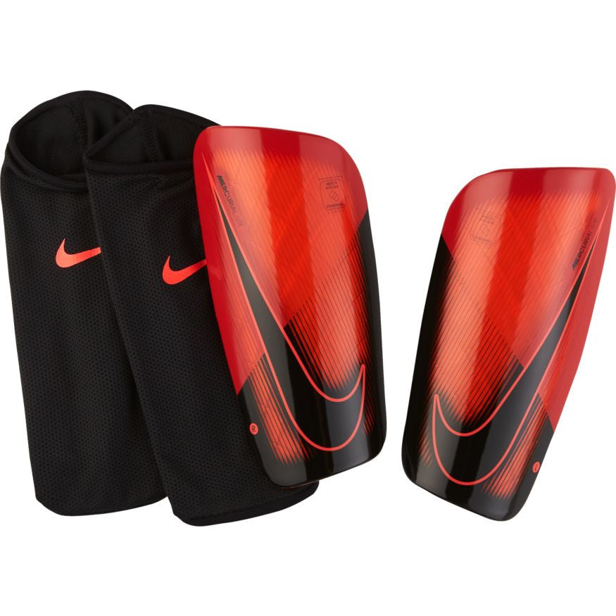 Nike Mercurial Lite Shin Guard - Bright Crimson/University Red/Black Adult Shinguards Bright Crimson/Red/Black Small - Third Coast Soccer