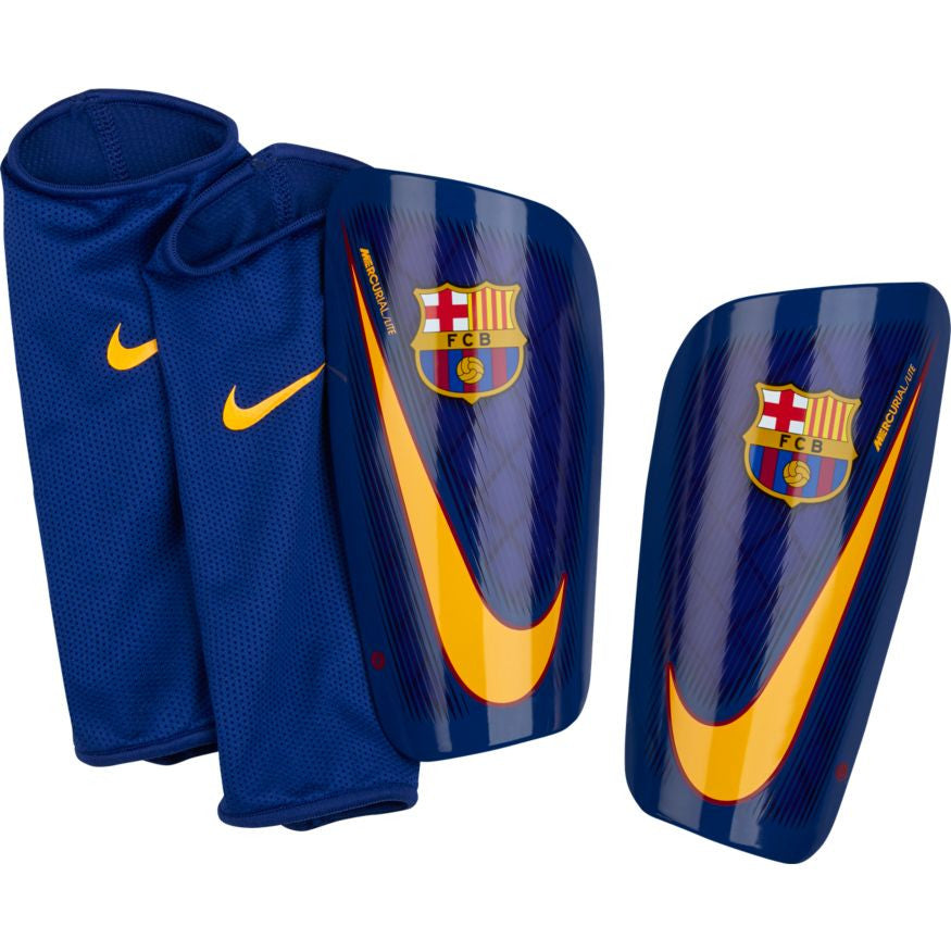 Nike Fc Barcelona Mercurial Lite Shinguard - Deep Royal/Noble Red/University Gold Adult Shinguards Deep Royal/Noble Red/Gold Small - Third Coast Soccer