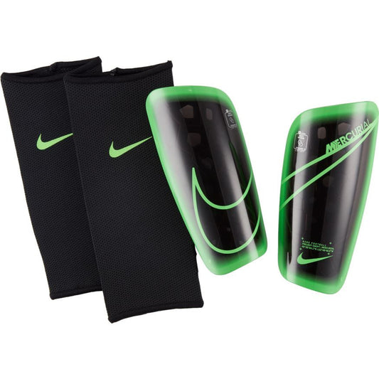 Nike Mercurial Lite Shinguard - Black/Green Strike Adult Shinguards Small Black/Green Strike - Third Coast Soccer