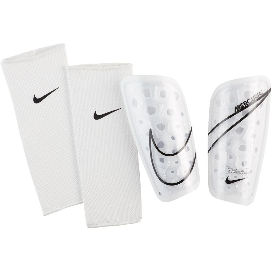 Nike Mercurial Lite Shinguard - White/Black Adult Shinguards Small White/Black/Pink Blast - Third Coast Soccer