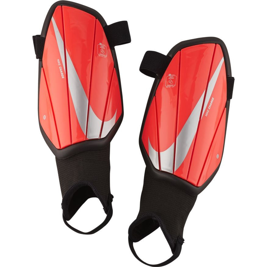 Nike Youth Charge Shinguard - Light Crimson/Pure Platinum Adult Shinguards Small Lt Crimson/Pure Platinum - Third Coast Soccer