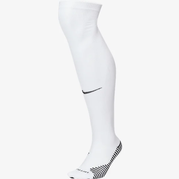 Nike Squad Sock - White Socks Small (1Y-4Y) White/Black - Third Coast Soccer