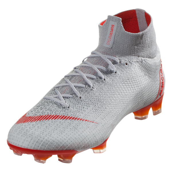 Nike Mercurial Superfly 6 Elite FG Soccer Cleat - Wolf Grey/Crimson/Pure Platinum/Metallic Silver Mens Firm Ground Mens 6.5 Wolf Grey/Crimson/Platinum - Third Coast Soccer