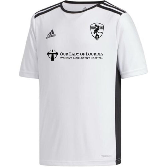 Adidsa SYS Men's Entrada 18 Jersey - White Southside Youth Soccer Mens Small White/Black - Third Coast Soccer