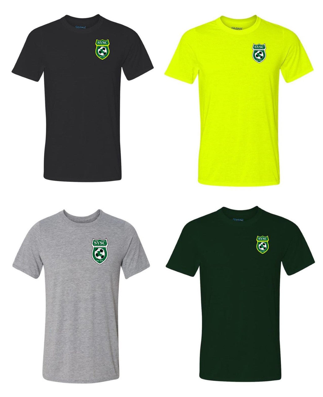 SYSC S/S Tee - Black - Sport Grey - White Slidell Youth Soccer Club Black Mens Small - Third Coast Soccer
