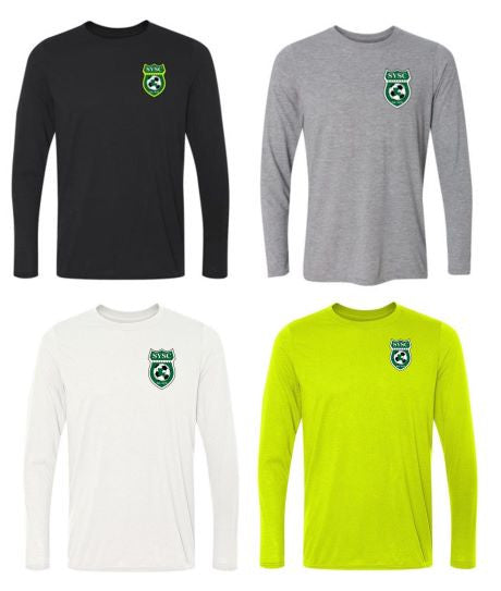 SYSC L/S Tee - Black - White - Sport Grey Slidell Youth Soccer Club Black Mens Small - Third Coast Soccer