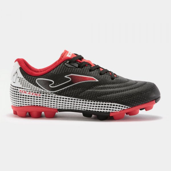 Joma Toledo Jr HG - Black/Red Youth Footwear   - Third Coast Soccer