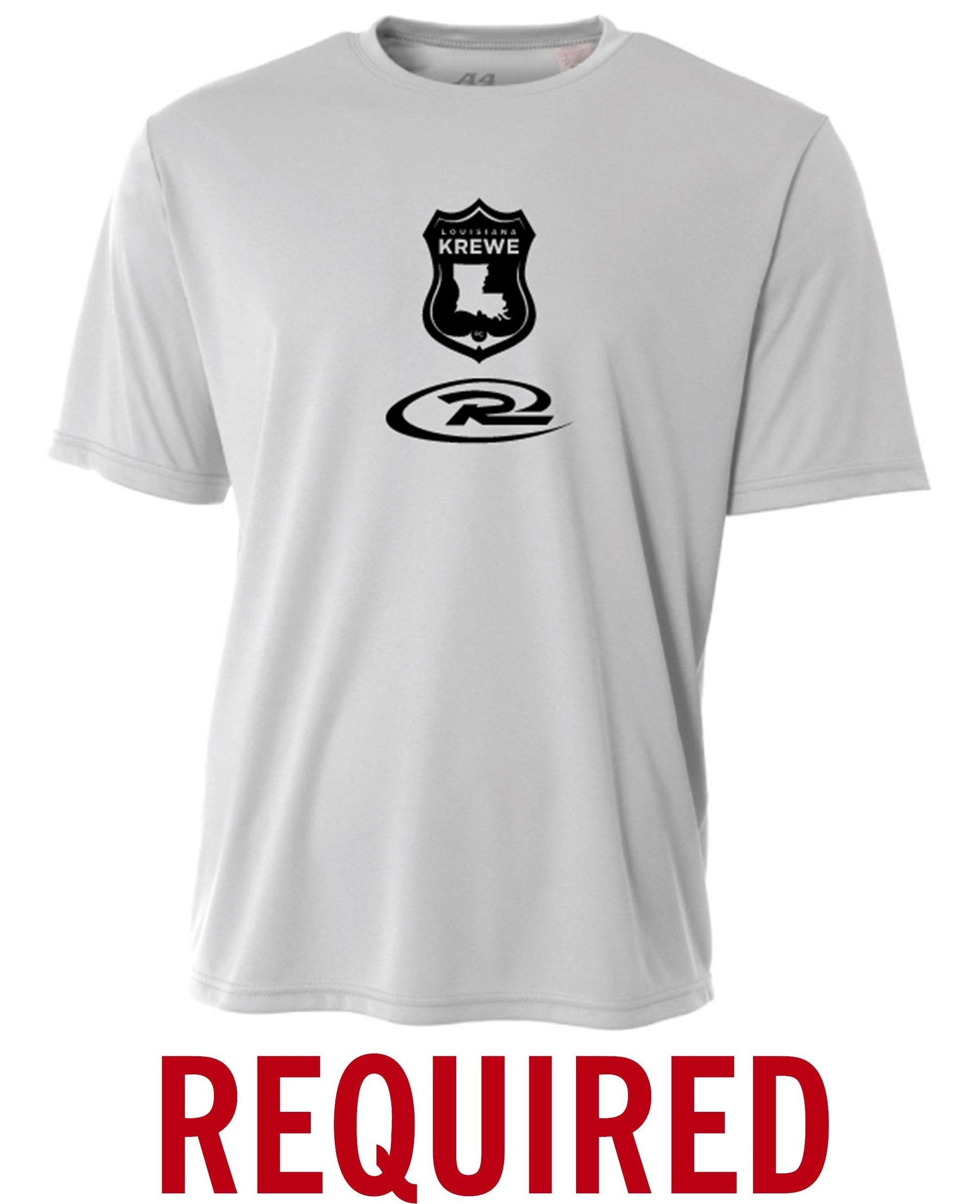 A4 LA Krewe Rush Youth Short-Sleeve Training Shirt - Silver LA Krewe Rush   - Third Coast Soccer