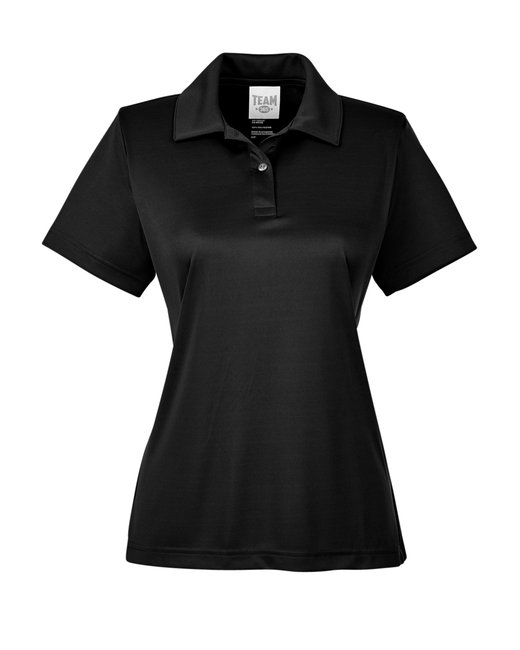 Team 365 Women's Zone Performance SS Polo Polos Black Womens XSmall - Third Coast Soccer