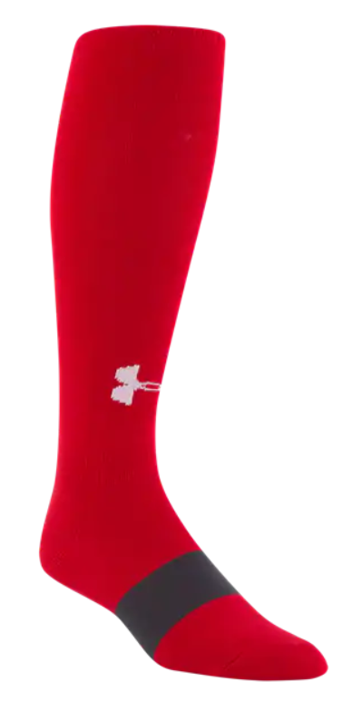 Under Armour Soccer Over-The-Calf Sock - Red Socks Red Small (1Y-4Y) - Third Coast Soccer