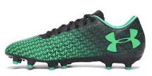 UA Womens CF Force 3.0 FG Womens Footwear Black/Vapor Green Womens 5 - Third Coast Soccer