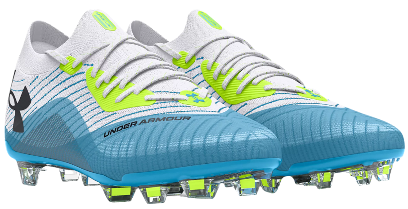 Under Armour Shadow Elite 2 FG - White/Capri/Black Mens Footwear   - Third Coast Soccer