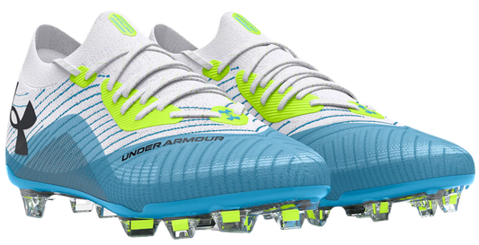 Under Armour Shadow Elite 2 FG - White/Capri/Black Mens Footwear   - Third Coast Soccer