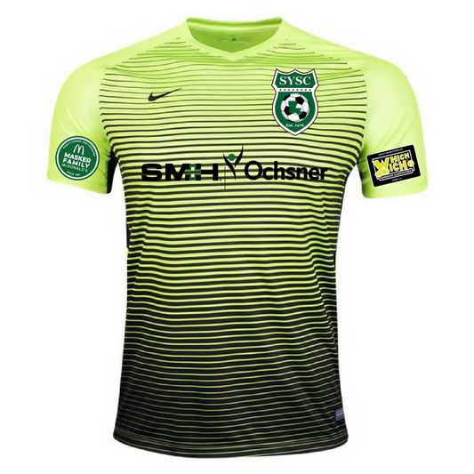 Nike SYSC Youth Precision IV Jersey Jerseys Volt/Black Youth Extra Small - Third Coast Soccer