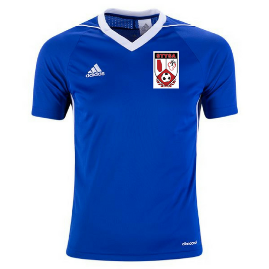 adidas STYSA Youth Tiro 17 Jersey South Tangi Youth Soccer Assoc Bold Blue/White Youth Small - Third Coast Soccer