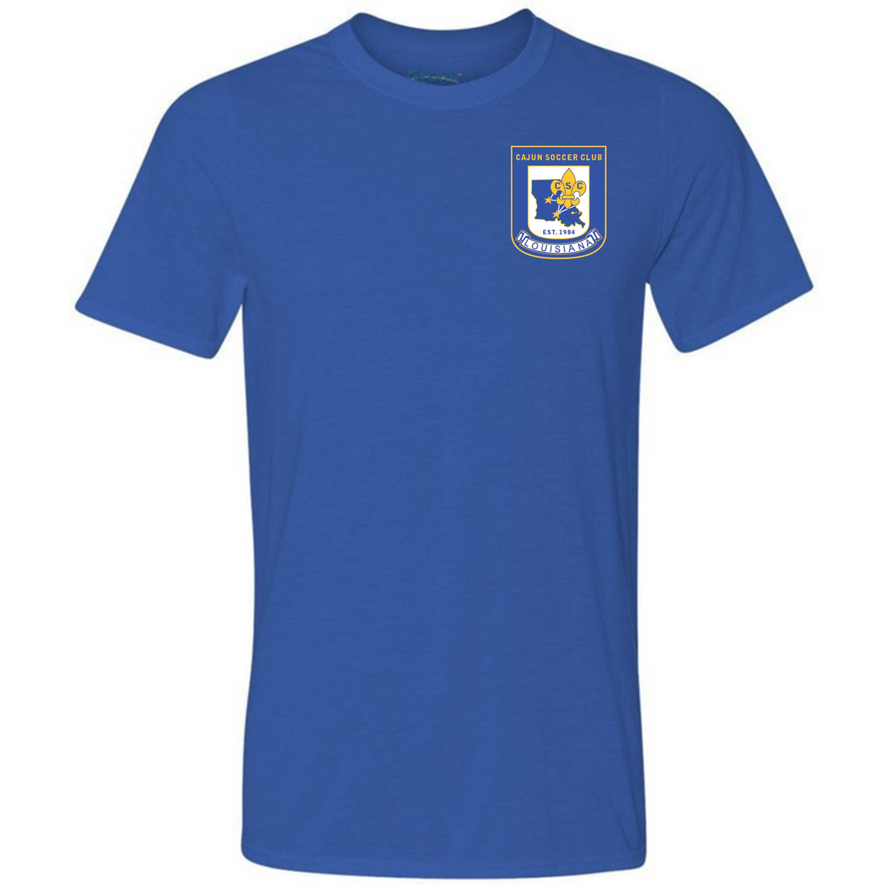 Cajun SC S/S Performance Tee - Royal Cajun Soccer Club Spirit Royal Mens Small - Third Coast Soccer