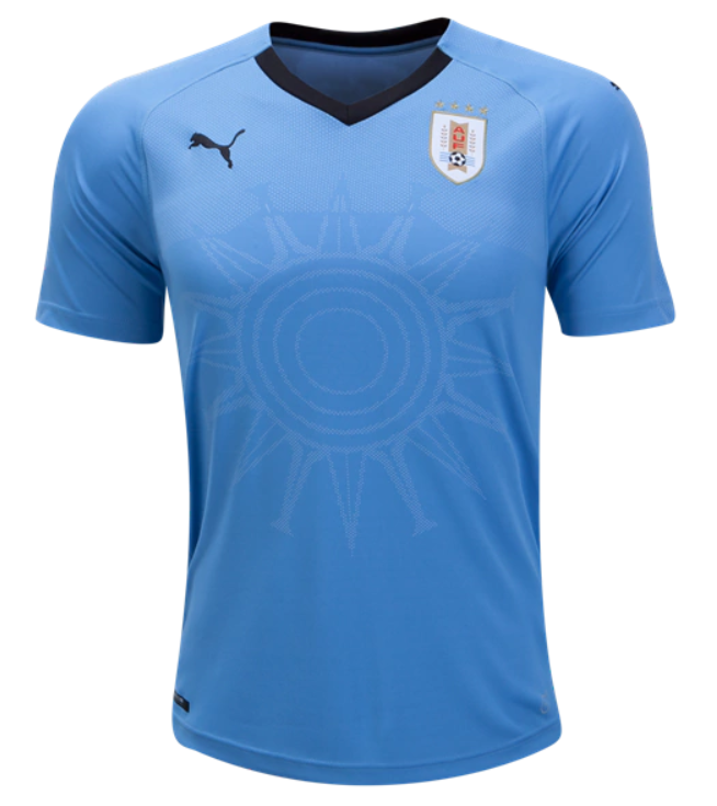 PUMA Uruguay Home Jersey 2018 International Replica Blue Mens Small - Third Coast Soccer