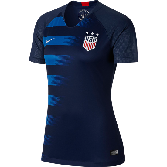 Nike Women'S Usa 2018 Away Jersey International Replica Midniht Navy/Blue Nebula/Wht Womens Extra Small - Third Coast Soccer
