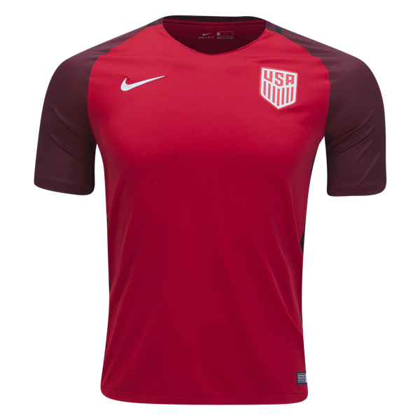 Nike USA Third Jersey 2017 International Replica Gym Red/Metallic Silver Mens Small - Third Coast Soccer