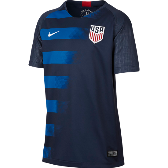 Nike Youth Usa 2018 Away Jersey International Replica Midnight Navy/Blue Nebula/Wht Youth Extra Small - Third Coast Soccer