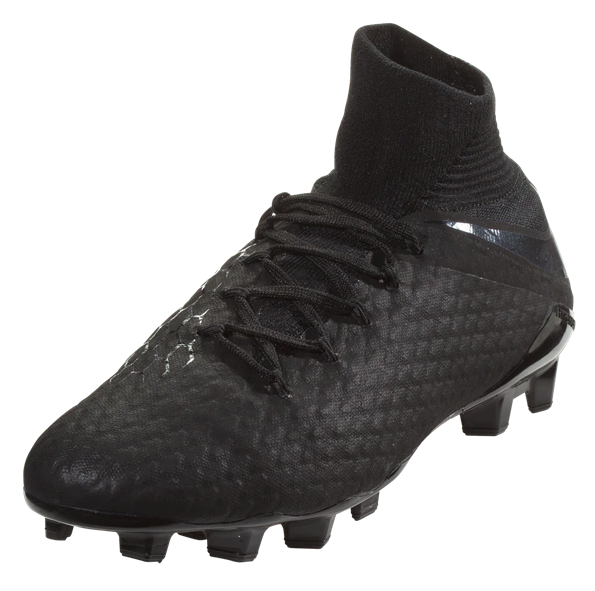 Nike Hypervenom Phantom III Pro DF FG - Black/Black Mens Firm Ground Black/Black Mens 6.5 - Third Coast Soccer