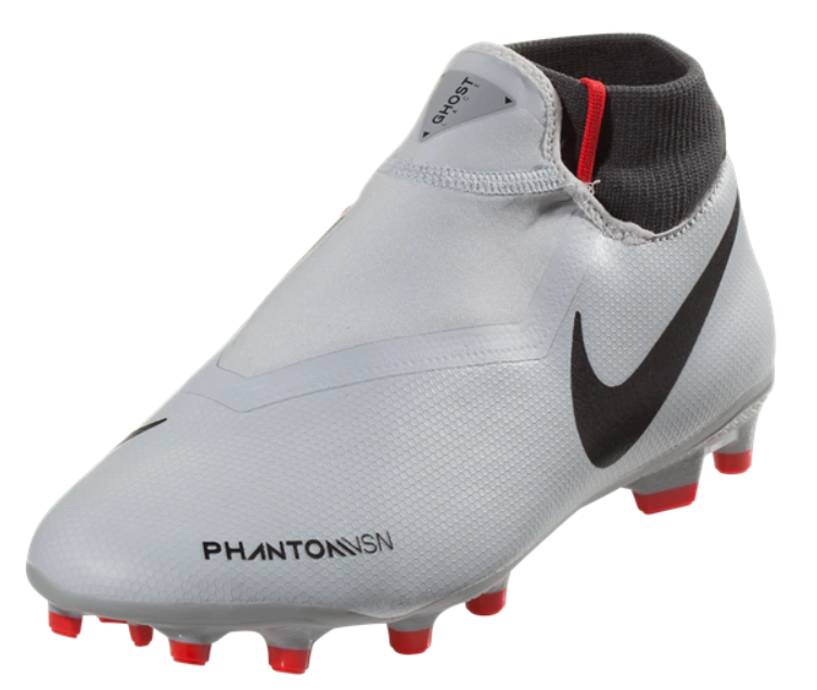 Nike Phantom Vision Academy Df Fg/Mg - Pure Platinum/Black/Light Crimson/Dark Grey Mens Firm Ground Mens 6.5 Pure Platinum/Black/Lt Crimson - Third Coast Soccer
