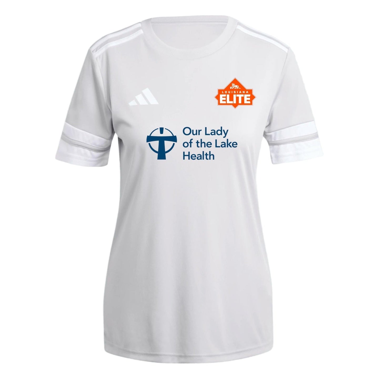 adidas LA Elite Women's Squadra 25 Jersey - Grey Louisiana Elite Girls Team Light Grey/White Womens XSmall - Third Coast Soccer
