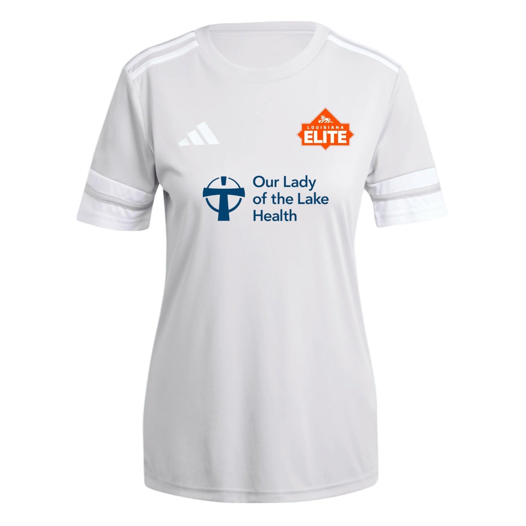 adidas LA Elite Women's Squadra 25 Jersey - Grey Louisiana Elite Girls Team Light Grey/White Womens XSmall - Third Coast Soccer
