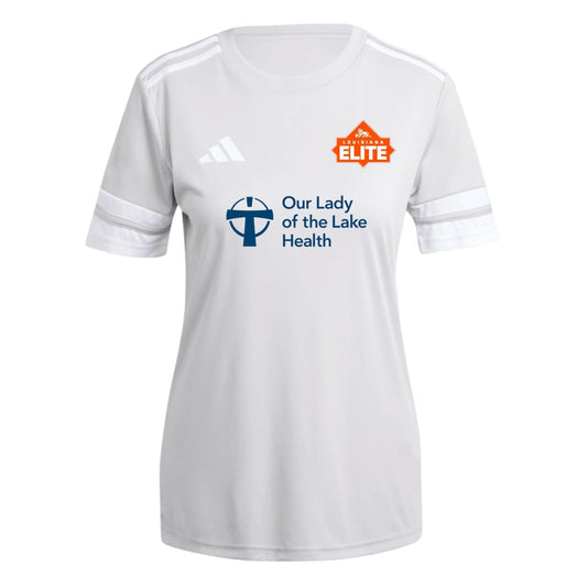 adidas LA Elite Women's Squadra 25 Jersey - Grey Louisiana Elite Girls Team Light Grey/White Womens XSmall - Third Coast Soccer