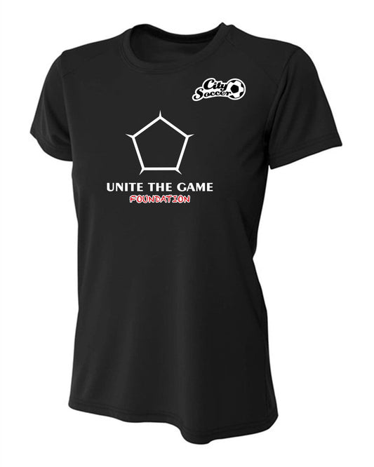 A4 City Soccer Womens Short-Sleeve Performance Shirt City Soccer Womens Small Black - Third Coast Soccer