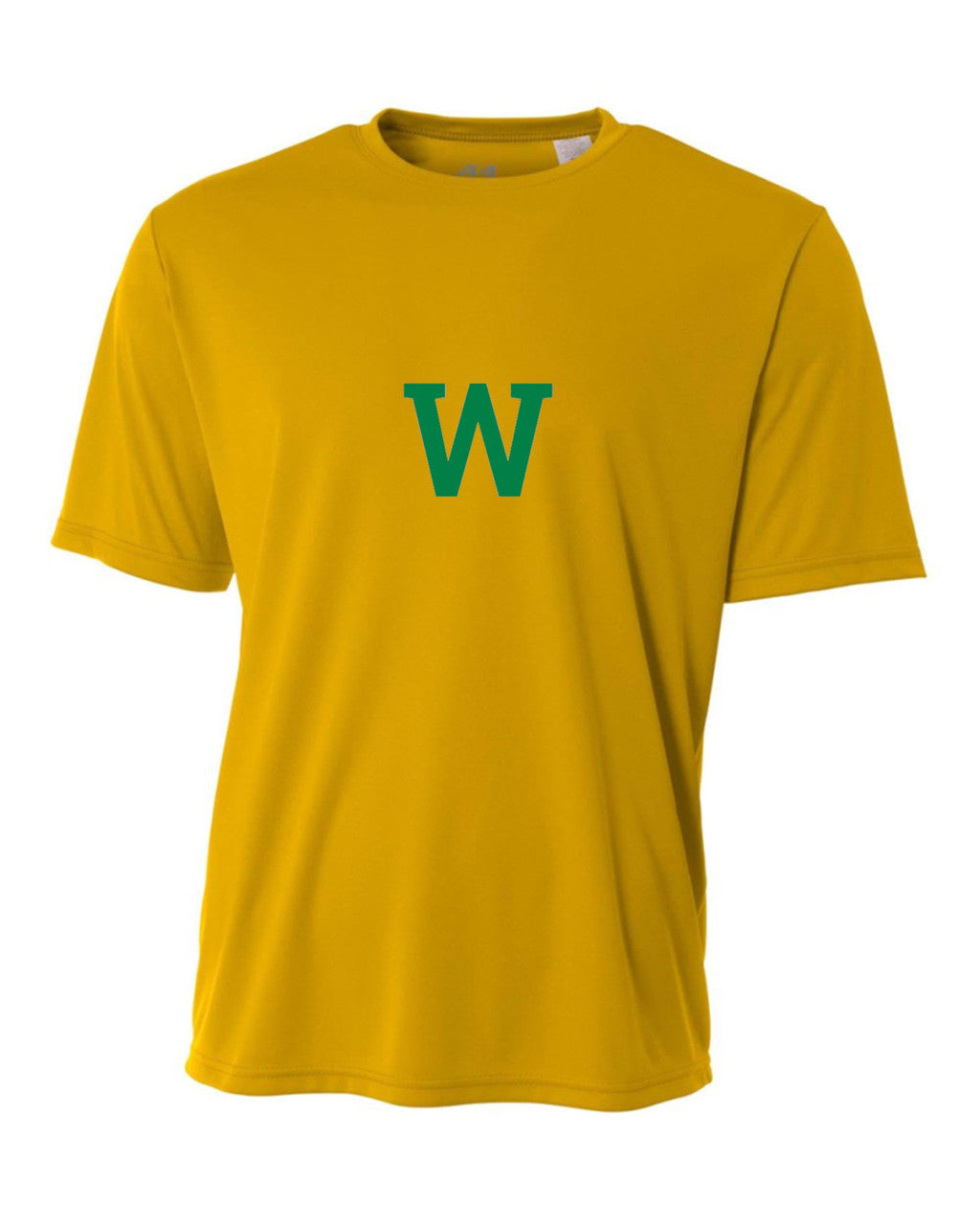 A4 WAMS Cooling Performance Crew Jersey - Gold Walker Area Middle School Mens Small Gold - Third Coast Soccer