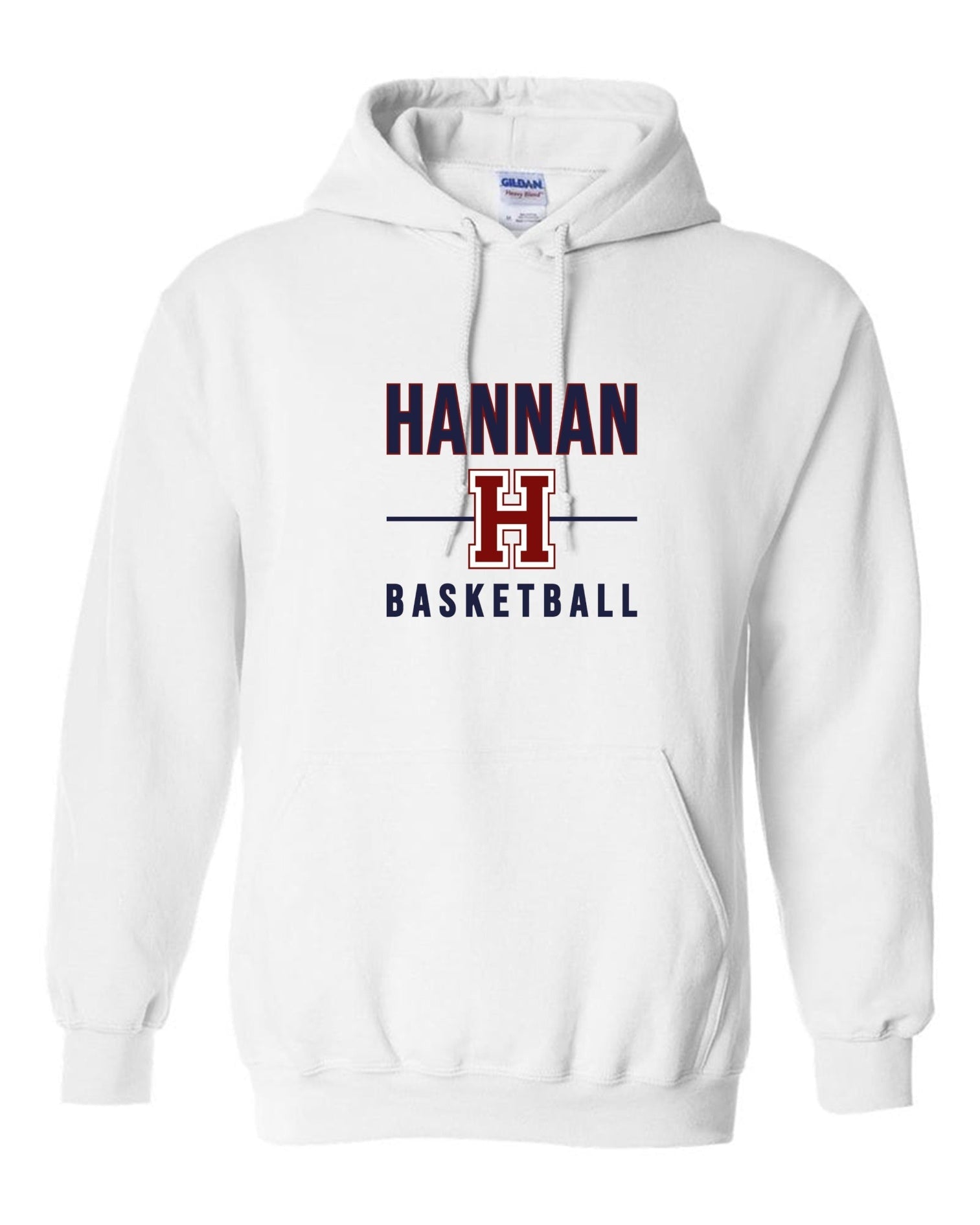 Hannan Basketball Hooded Sweatshirt Hannan Basketball 24 White Youth Small - Third Coast Soccer