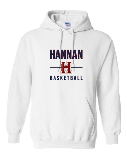 Hannan Basketball Hooded Sweatshirt Hannan Basketball 24 White Youth Small - Third Coast Soccer