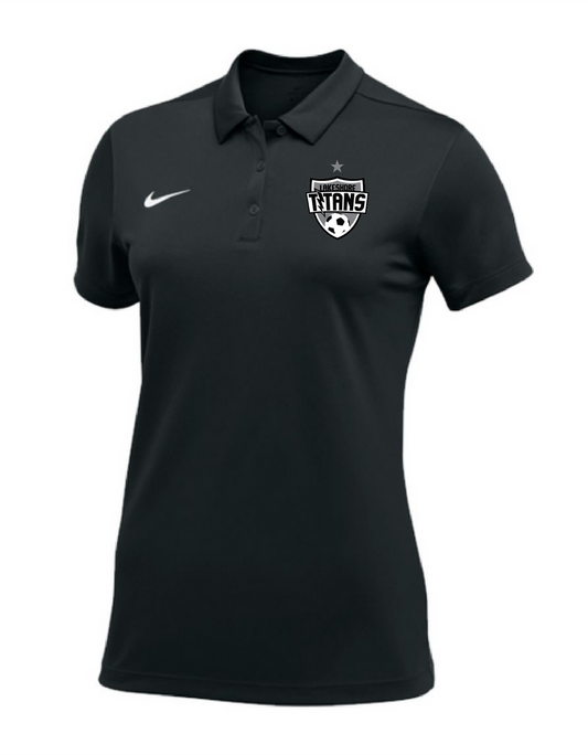 Nike Lakeshore Women's Team Polo - Black Polos Womens Extra Small  - Third Coast Soccer