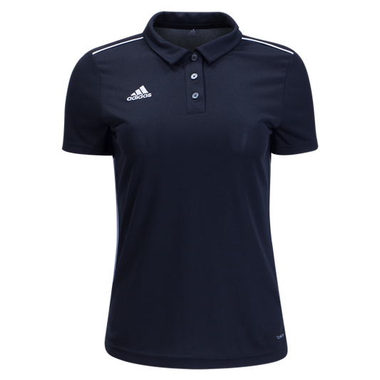 adidas Women's Core 18 Polo - Black Polos Black Womens XSmall - Third Coast Soccer