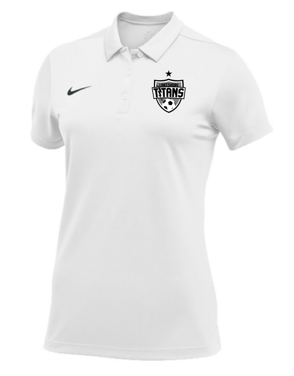 Nike Lakeshore Women's Team Polo - White Polos Womens Extra Small  - Third Coast Soccer
