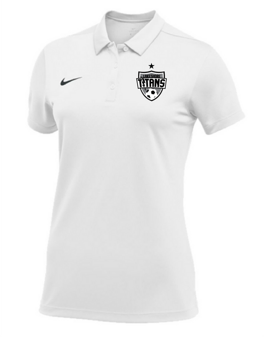 Nike Lakeshore Women's Team Polo - White Polos Womens Extra Small  - Third Coast Soccer