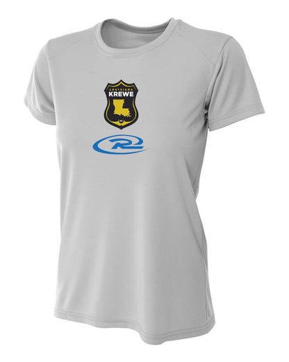 A4 La Krewe-Rush Short-Sleeve Shirt FC - Black, Silver Or White LA Krewe Rush Silver Womens Small - Third Coast Soccer