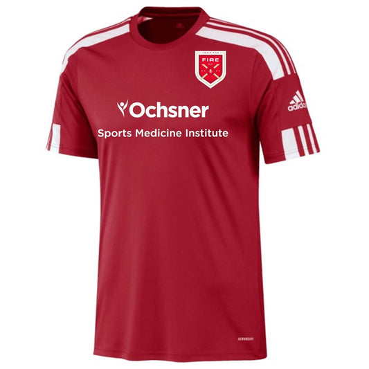 adidas Fire Youth Squadra 21 Jersey - Red Louisiana Fire 2022-2024 Youth X-Small Team Power Red/White - Third Coast Soccer